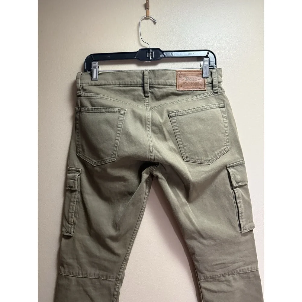 Polo Ralph Lauren Cargo Pants Olive Green 29x30 Stretch Utility Y2K